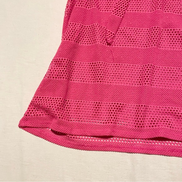 La Vie En Rose Pink Mesh Beach Cover-Up Size Large - Picture 7 of 16